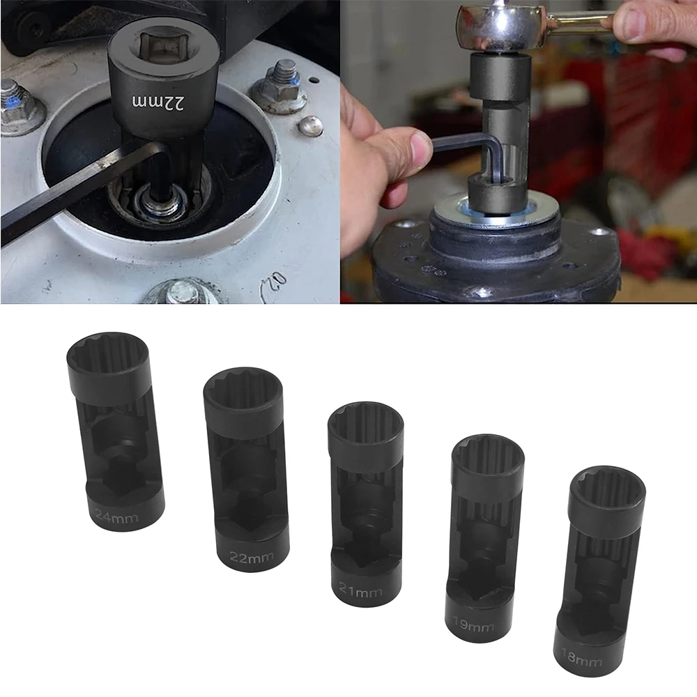 UTMALL Strut Nut Socket Set, 1/2" Drive, 5 Pieces – photo 3