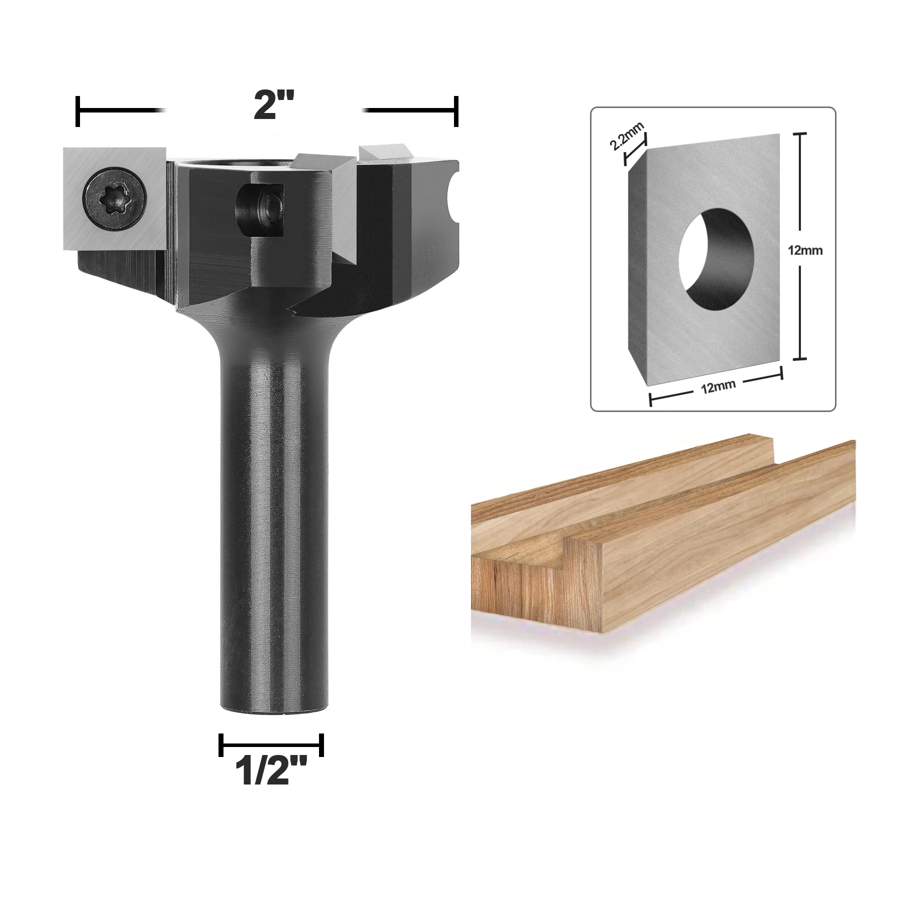 SpeTool 2" CNC Spoilboard Surfacing Router Bit, 1/2" Shank – photo 5