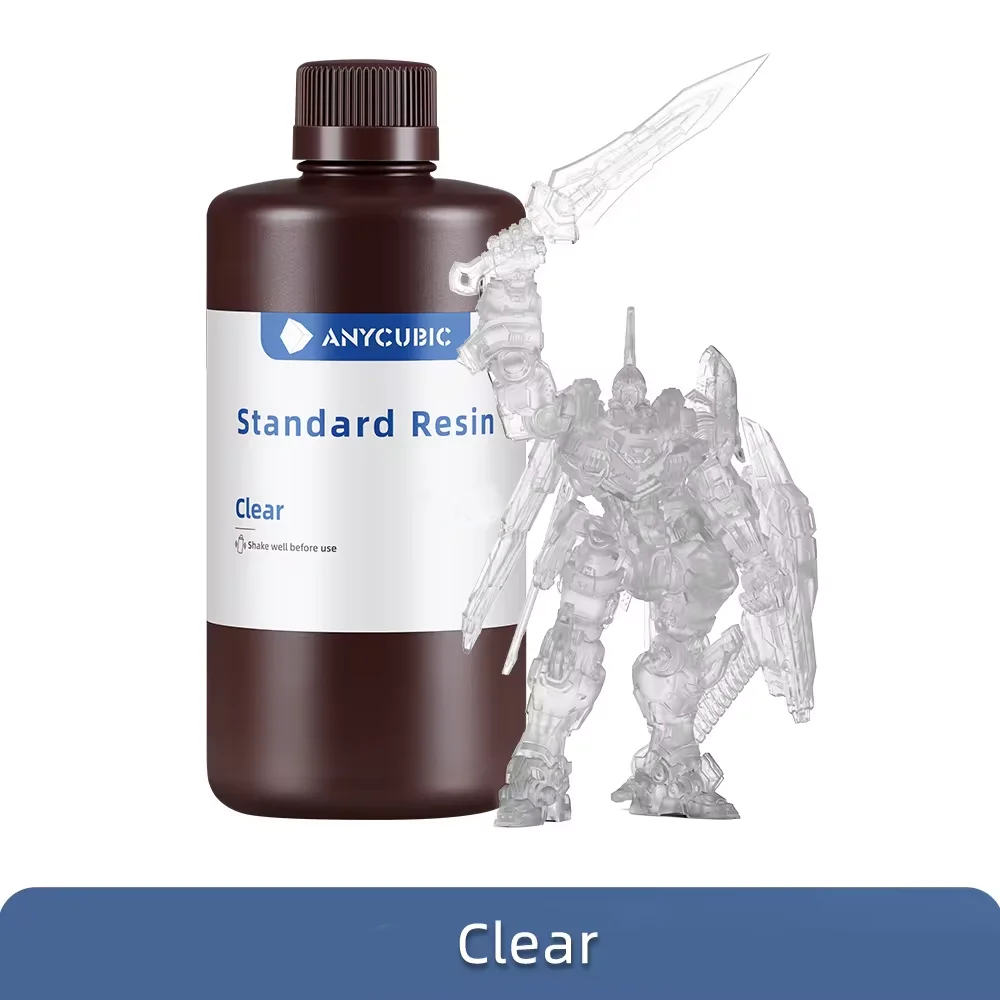 ANYCUBIC Standard UV Resin 405nm, 5 kg (5 × 1 kg), 5kg Clear
