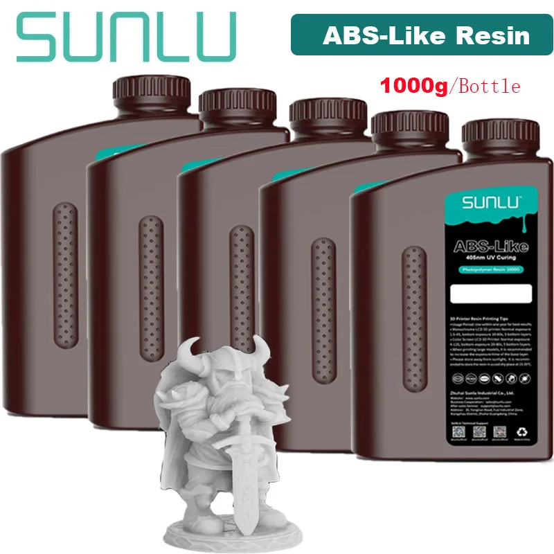 SUNLU Standard & ABS-Like UV Resin 405nm, 5 kg, ABS-LIKE Light Gray