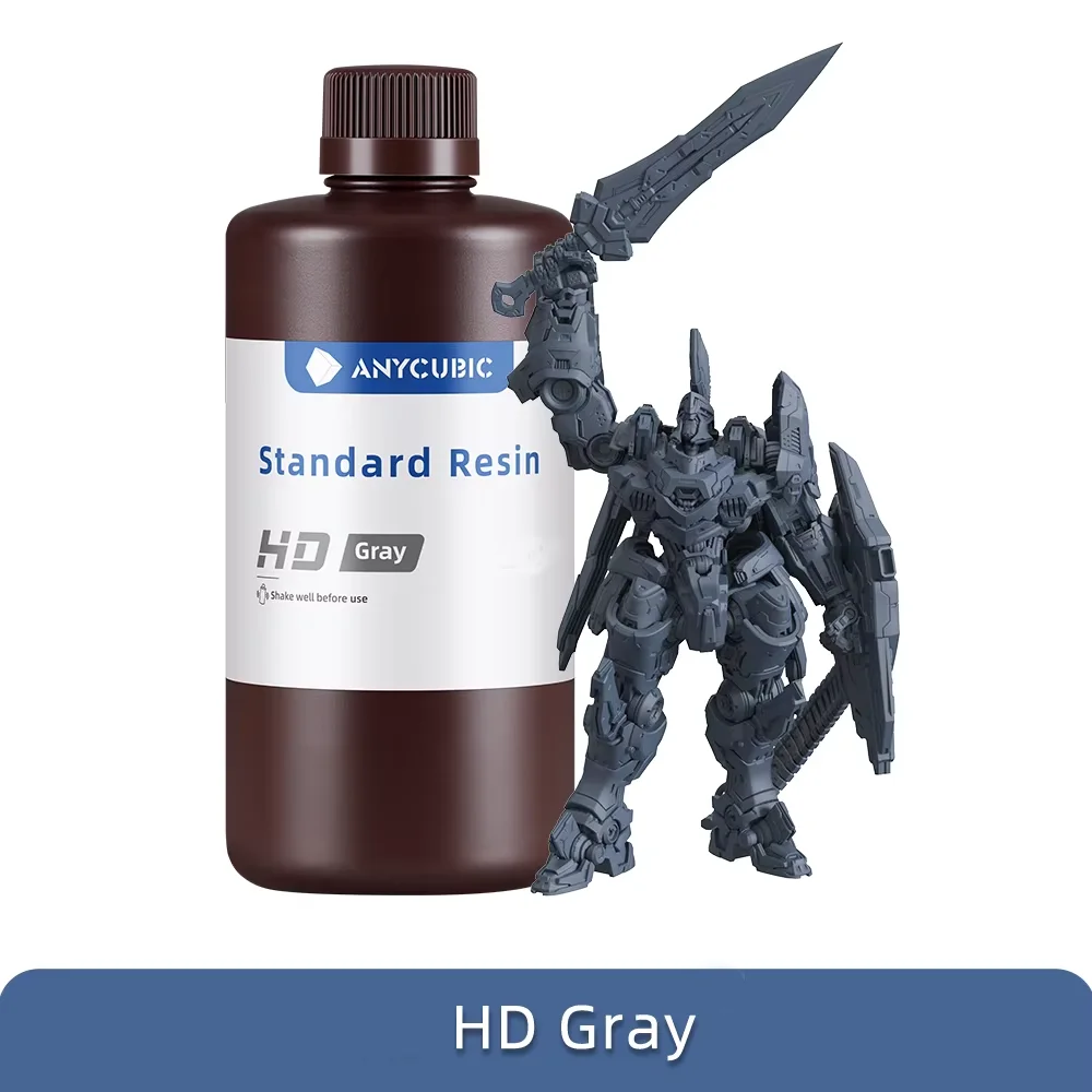 ANYCUBIC Standard UV Resin 405nm, 20 kg Bulk, 20kg HD GRAY