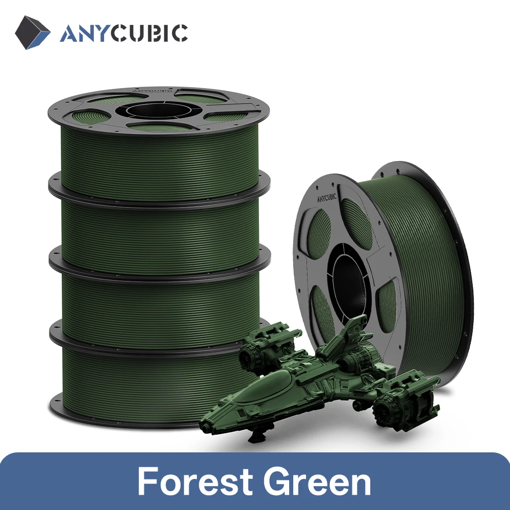 ANYCUBIC PETG Filament 1.75mm, 5 kg (5 × 1 kg), 5KG Forest Green