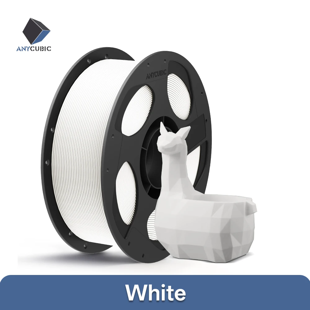 ANYCUBIC PLA+ Filament 1.75mm, 3 kg (3 × 1 kg), White 3kg