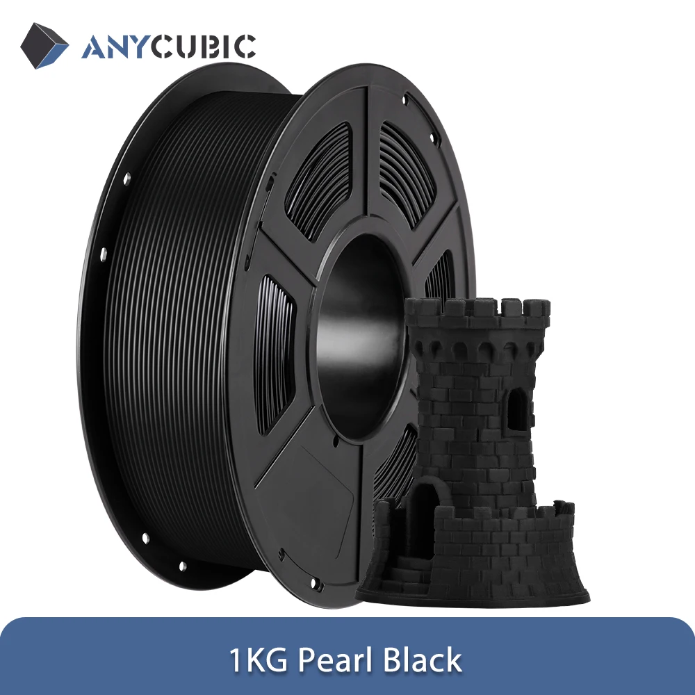 ANYCUBIC PLA Filament 1.75mm, 1 kg or 2 kg, 1KG Black