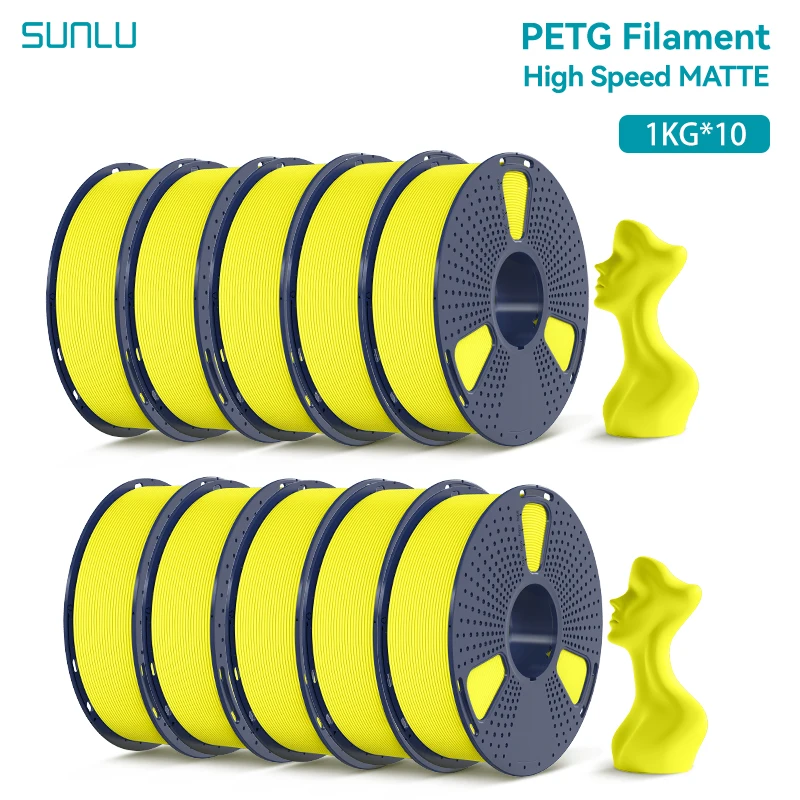 SUNLU High Speed Matte PETG Filament 1.75mm, 10 kg, Yellow