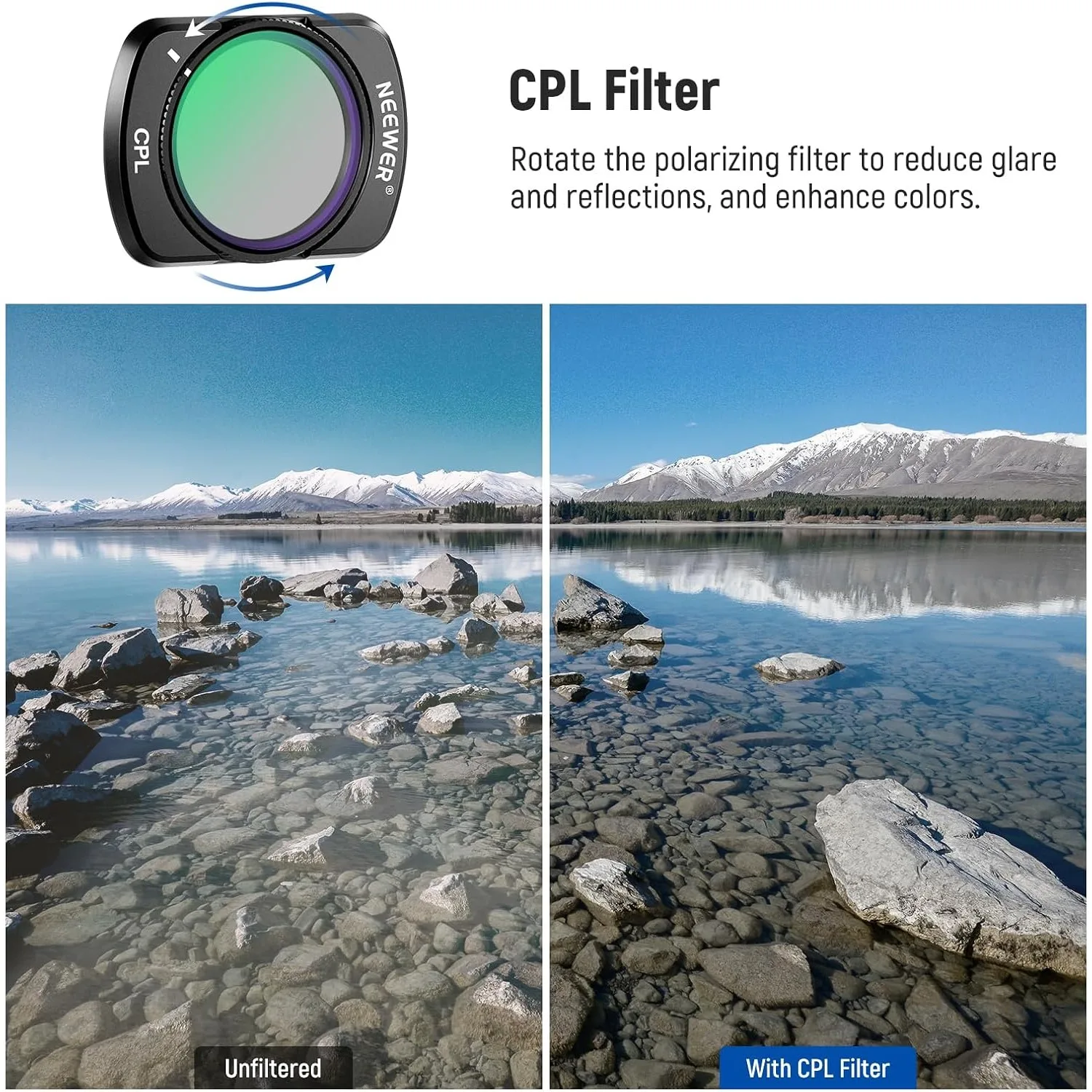 NEEWER CPL + ND16/ND64/ND256 Filter Kit for DJI Osmo Pocket 3 – photo 4
