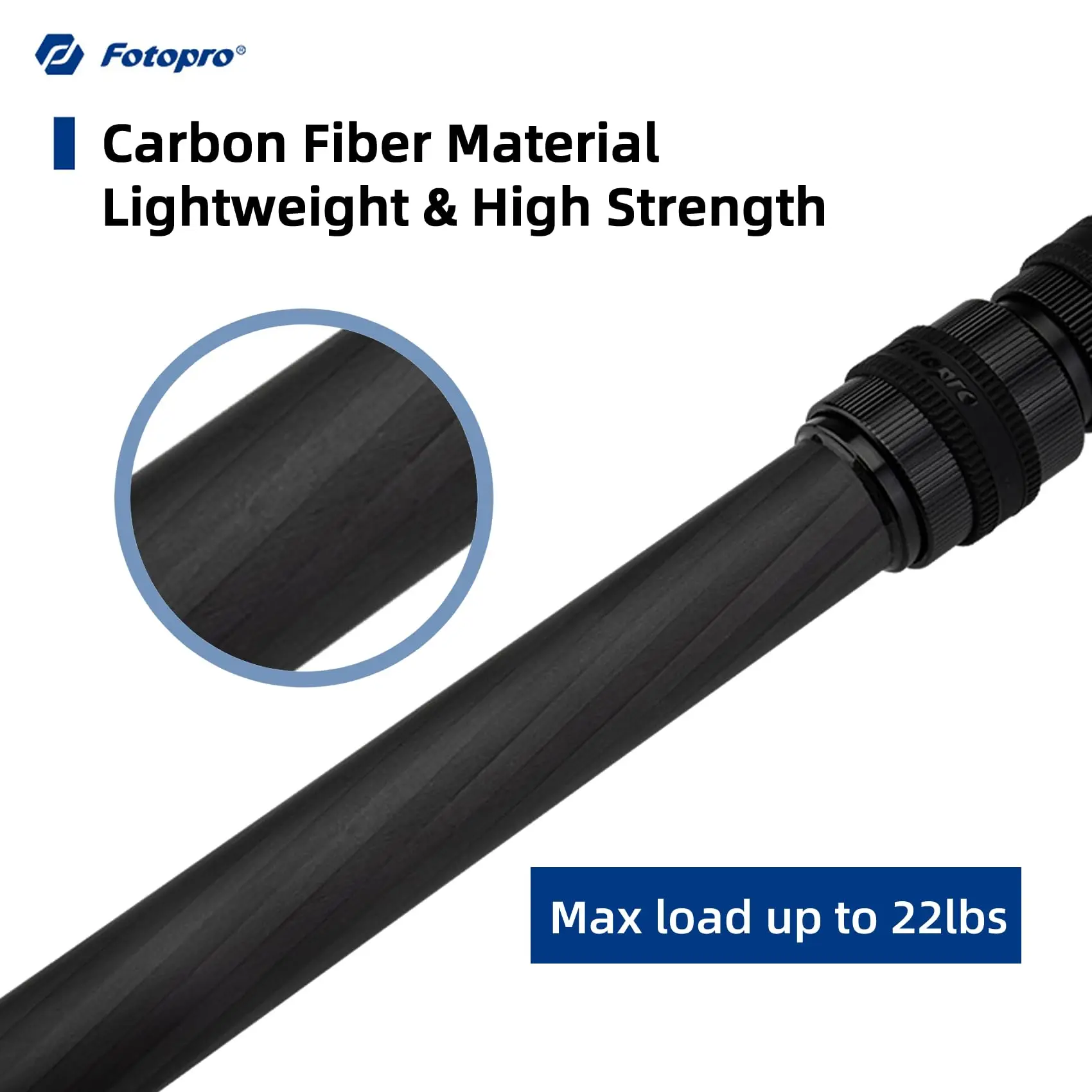Fotopro P-2A Carbon Fiber Tripod Extension Column, 25" – photo 2