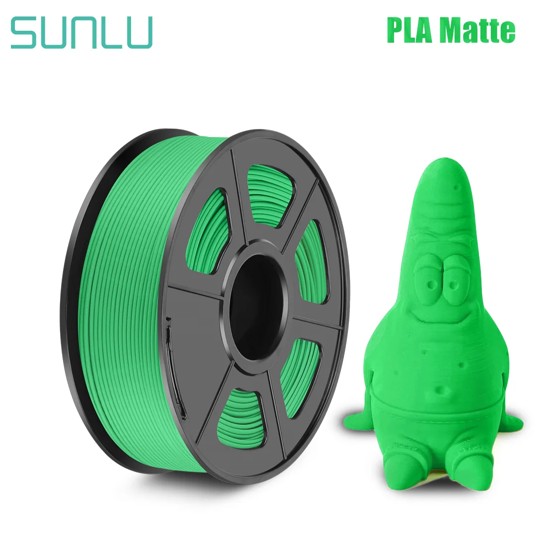 SUNLU Matte PLA Filament 1.75mm, 1 kg Spool, Green