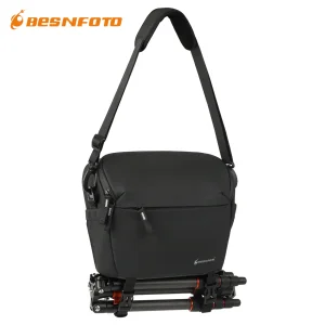 Besnfoto Waterproof Camera Shoulder Bag with Dividers and Tripod Straps