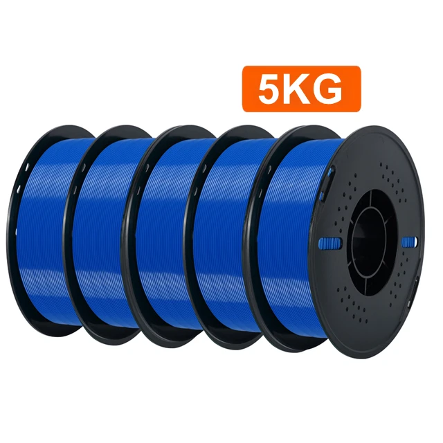 KINGROON PETG Filament 1.75mm, 5 kg or 10 kg (1 kg Spools), 5kg Blue PETG