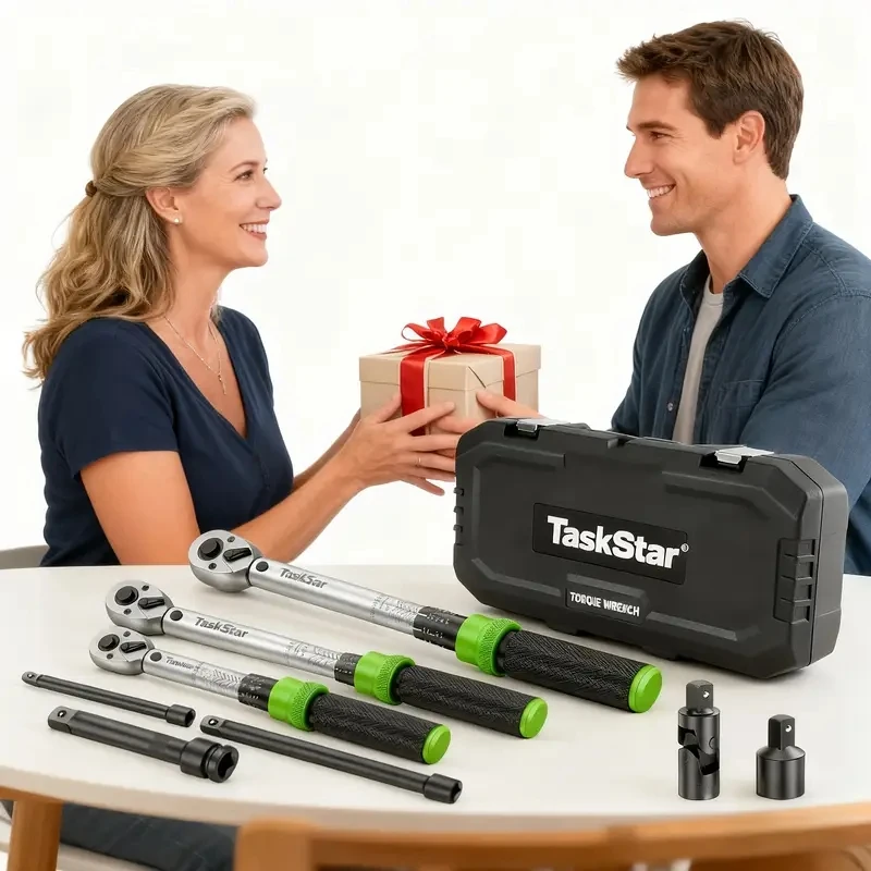 TaskStar 8-Piece Click Torque Wrench Set, 1/4", 3/8" & 1/2" Drive – photo 6