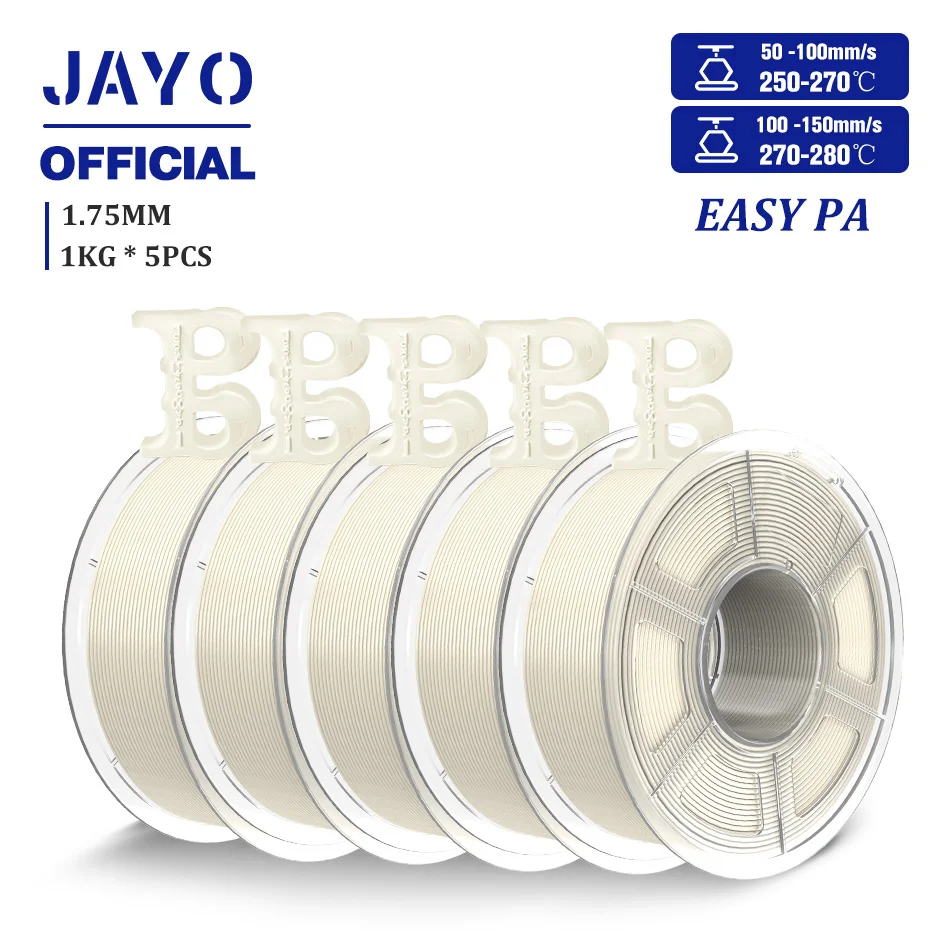 JAYO Easy PA Nylon Filament 1.75mm, 5 or 10 Rolls