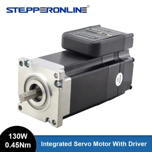 STEPPERONLINE NEMA 23 Integrated Servo Motor, 130W, 20–50VDC