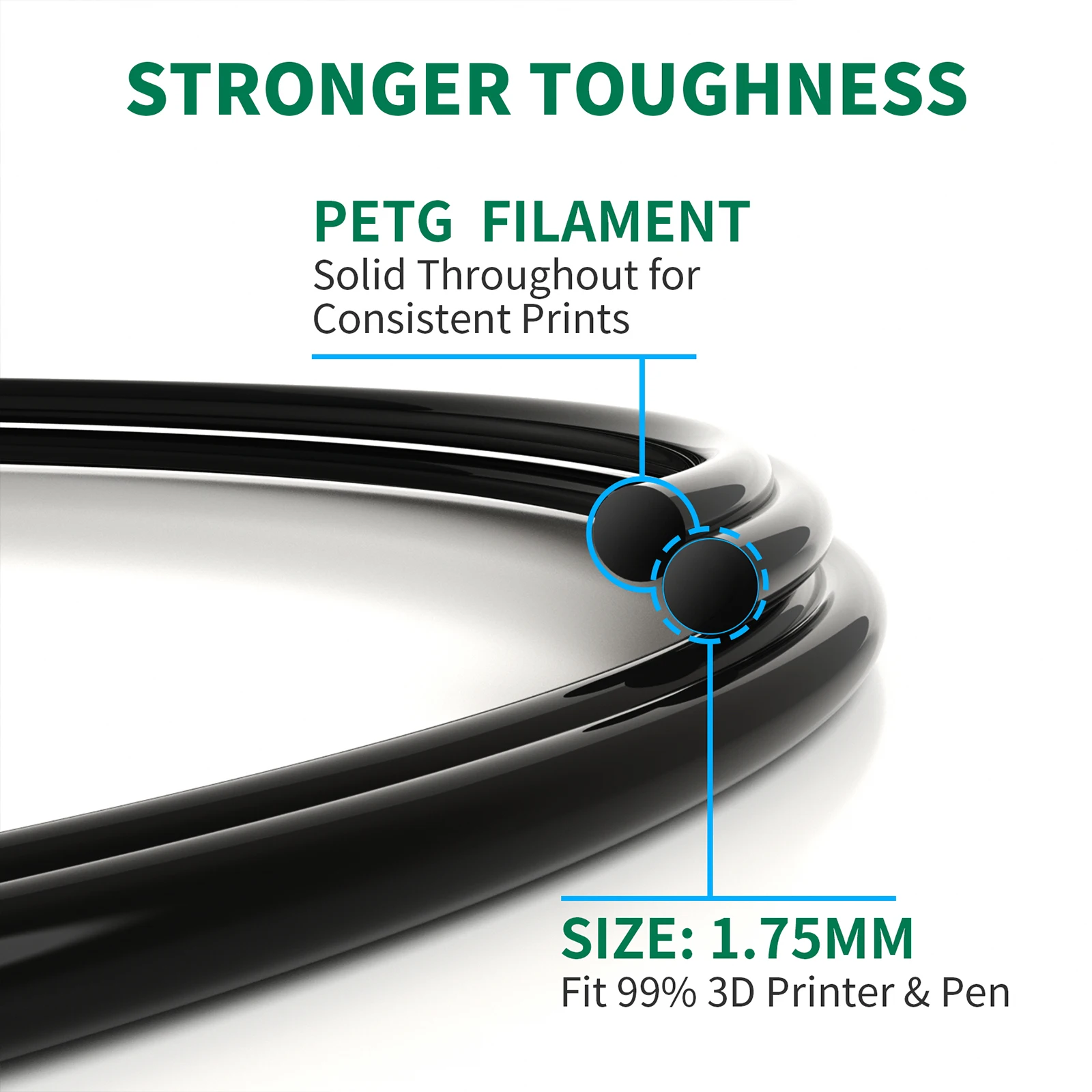 GEEETECH PETG Filament 1.75mm, 10 kg (10 × 1 kg) – photo 3