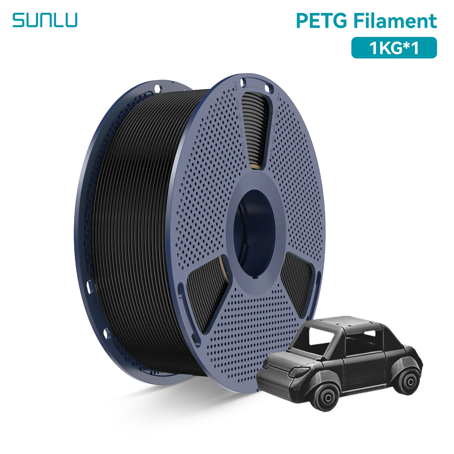 SUNLU PLA, PLA+ & PETG Filament 1.75mm, 1 kg Spool, PETG-BLACK