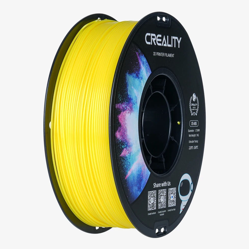 Creality CR-ABS Filament 1.75mm, 1 kg Spool, YELLOW