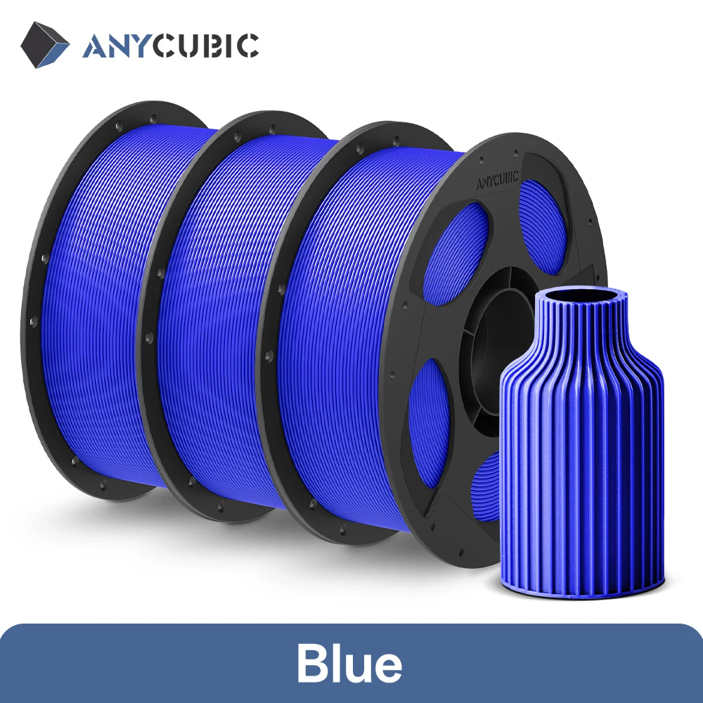 ANYCUBIC PLA Filament 1.75mm, 3 kg (3 × 1 kg), Blue 3KG