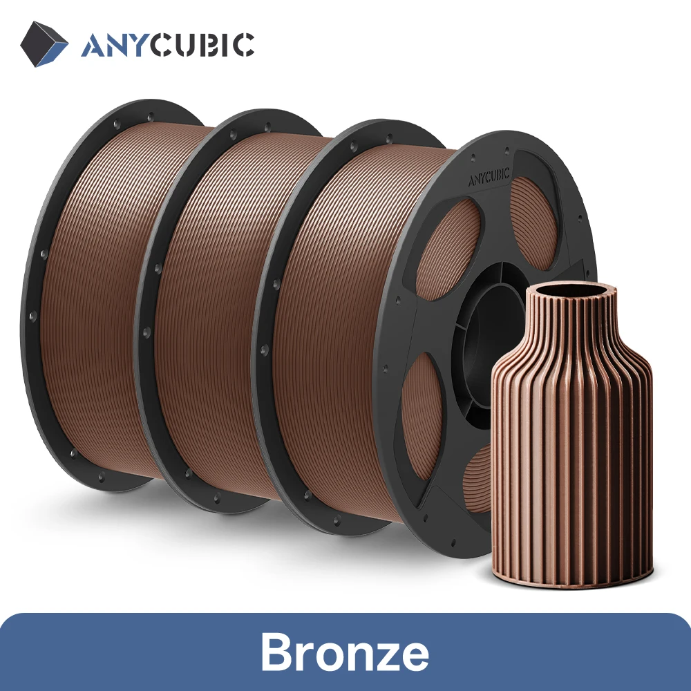 ANYCUBIC PLA Filament 1.75mm, 3 kg (3 × 1 kg), Bronze 3KG