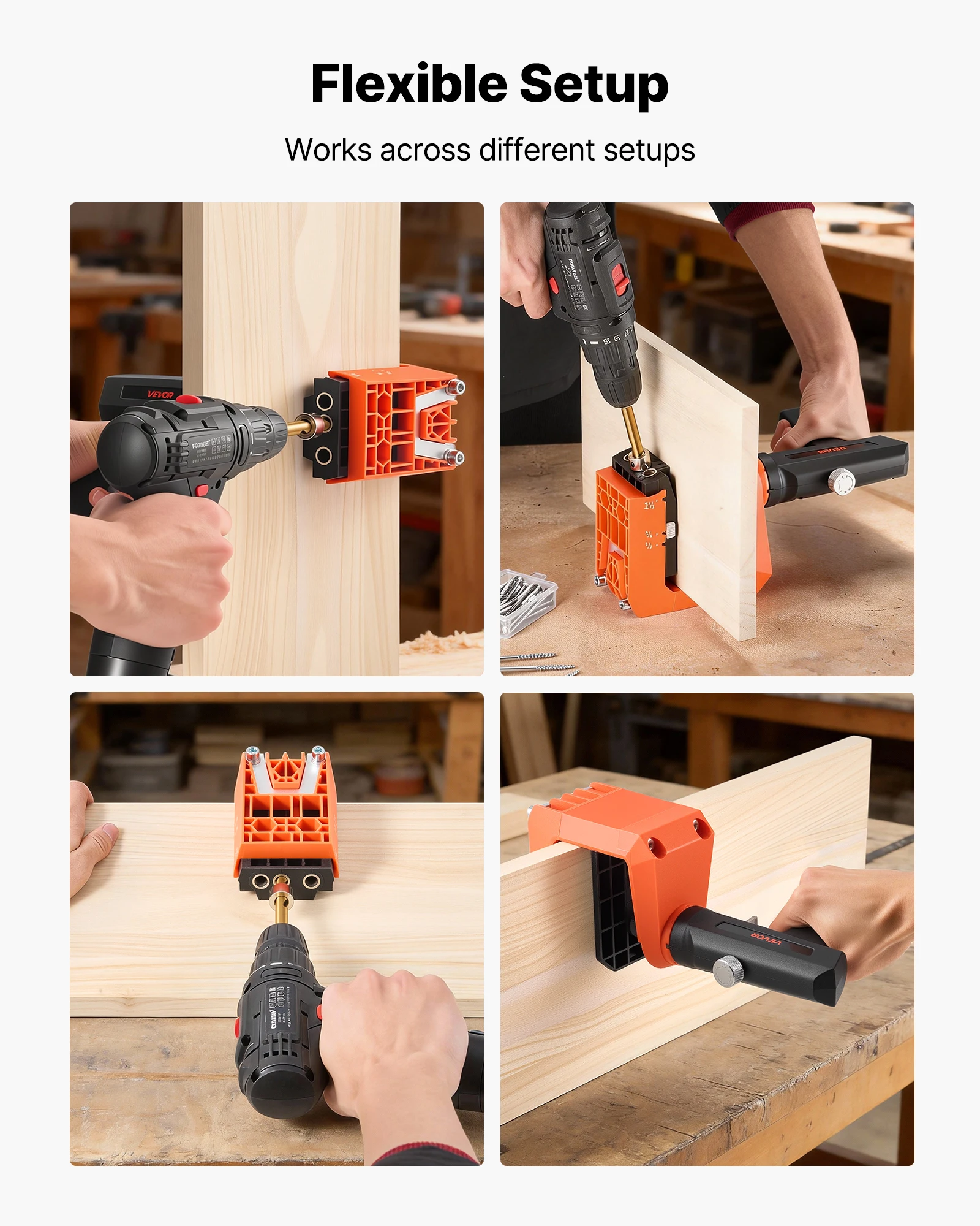 VEVOR Pocket Hole Jig Kit with 260 Screws and C-Clamp – photo 6