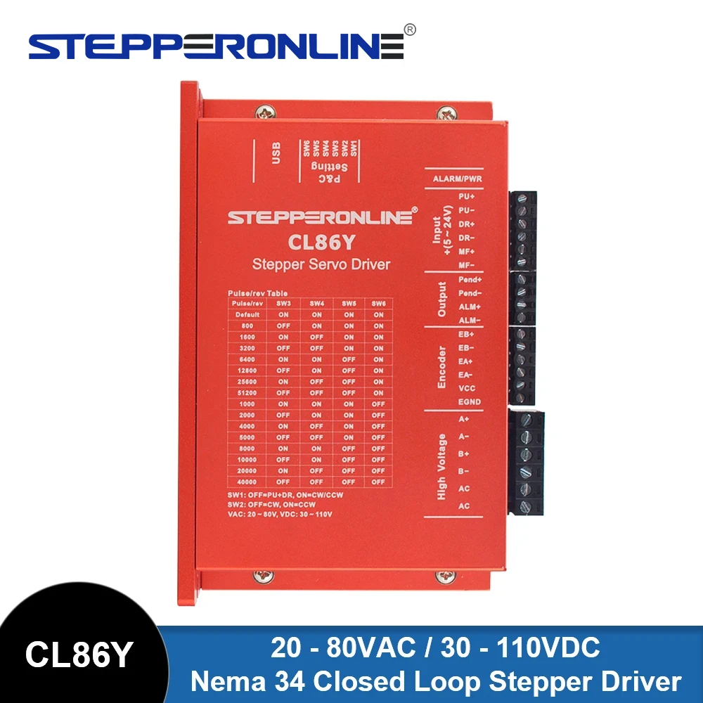 STEPPERONLINE NEMA 34 Closed Loop Stepper Kit, 6.5 N·m, CL86Y Driver – photo 3