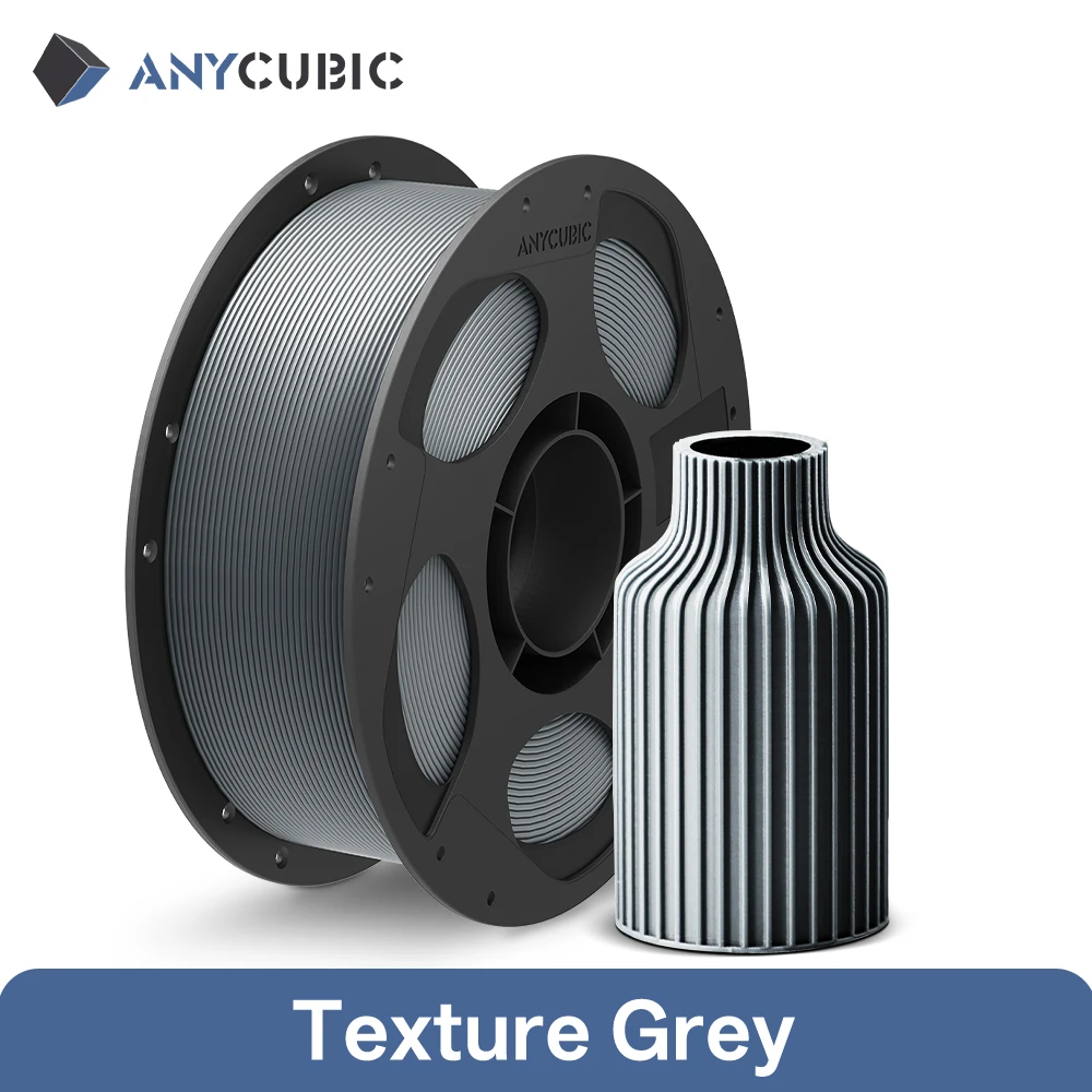 ANYCUBIC PLA Filament 1.75mm, 10 kg (10 × 1 kg), 10kg Texture Grey