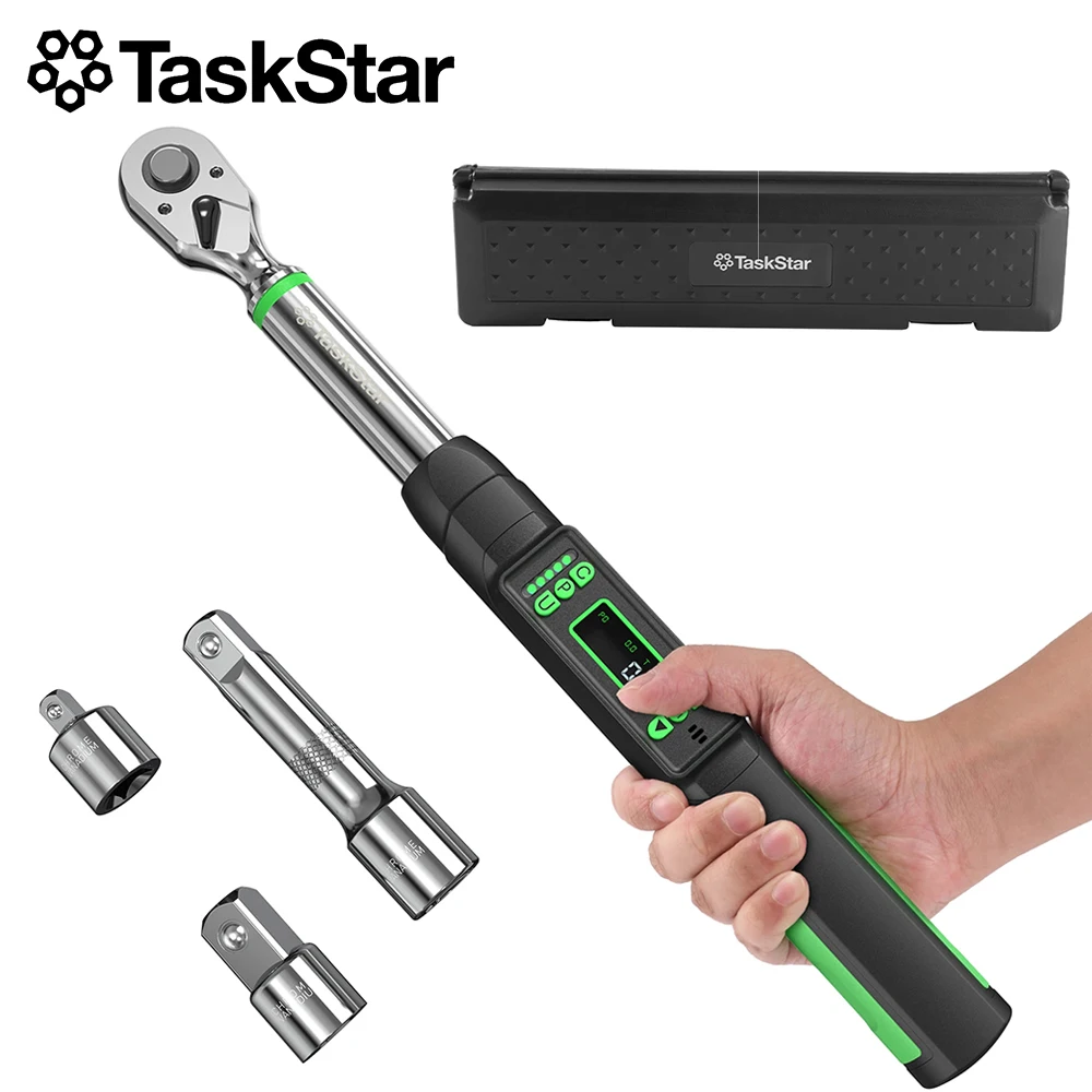 TaskStar 3/8" Digital Torque Wrench, 0–162 ft-lb (0–220 N·m)