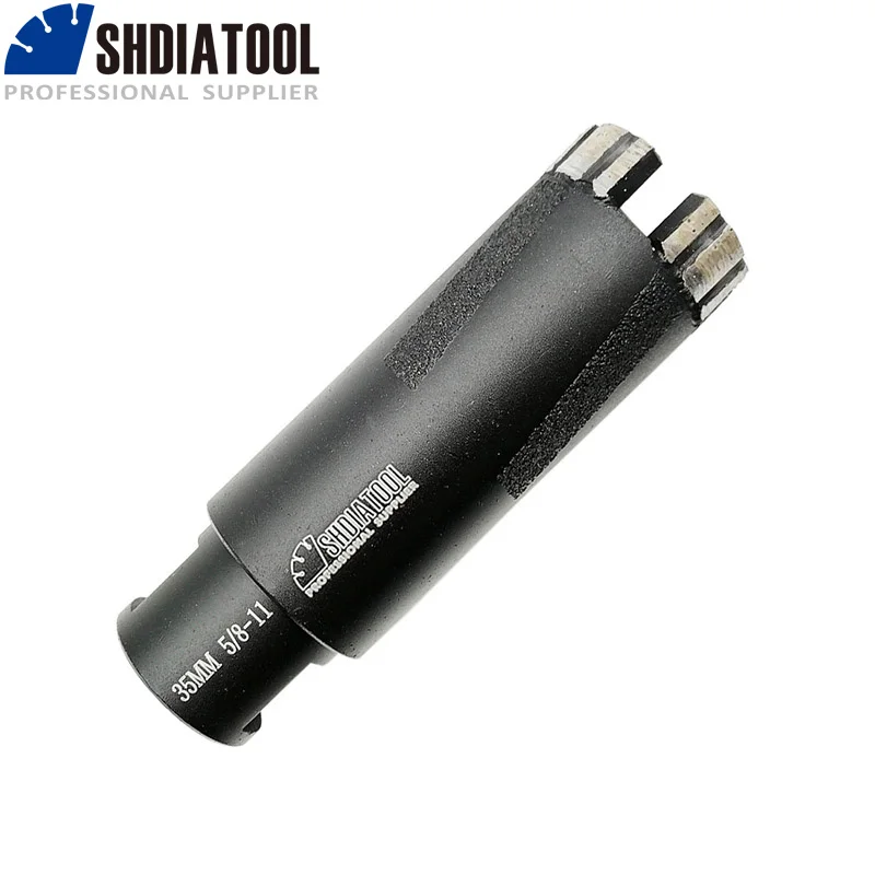 SHDIATOOL 1-3/8" Diamond Core Drill Bit for Stone, 5/8"-11