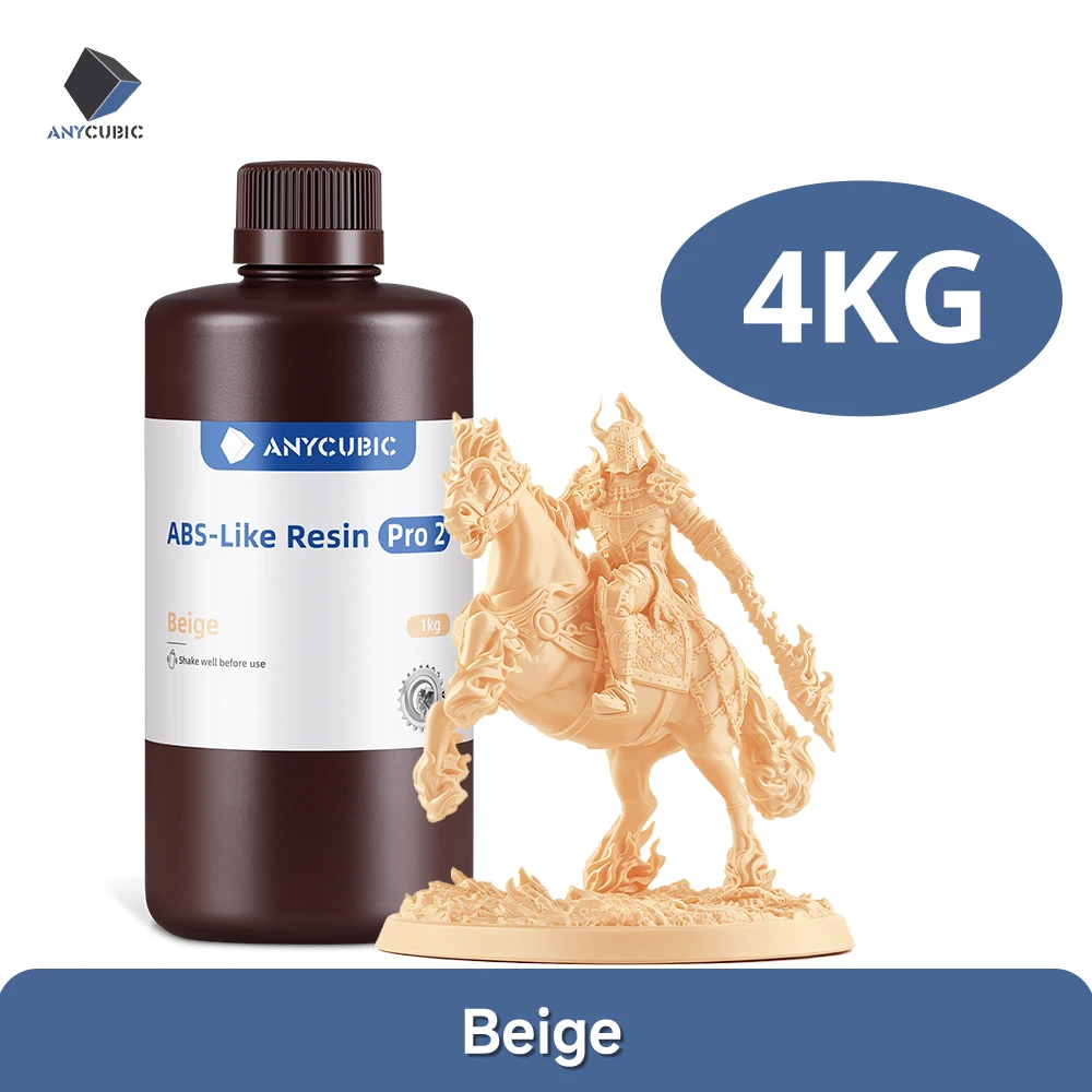 ANYCUBIC ABS-Like Resin Pro 2, 405nm, 2 kg or 4 kg, Beige-4kg