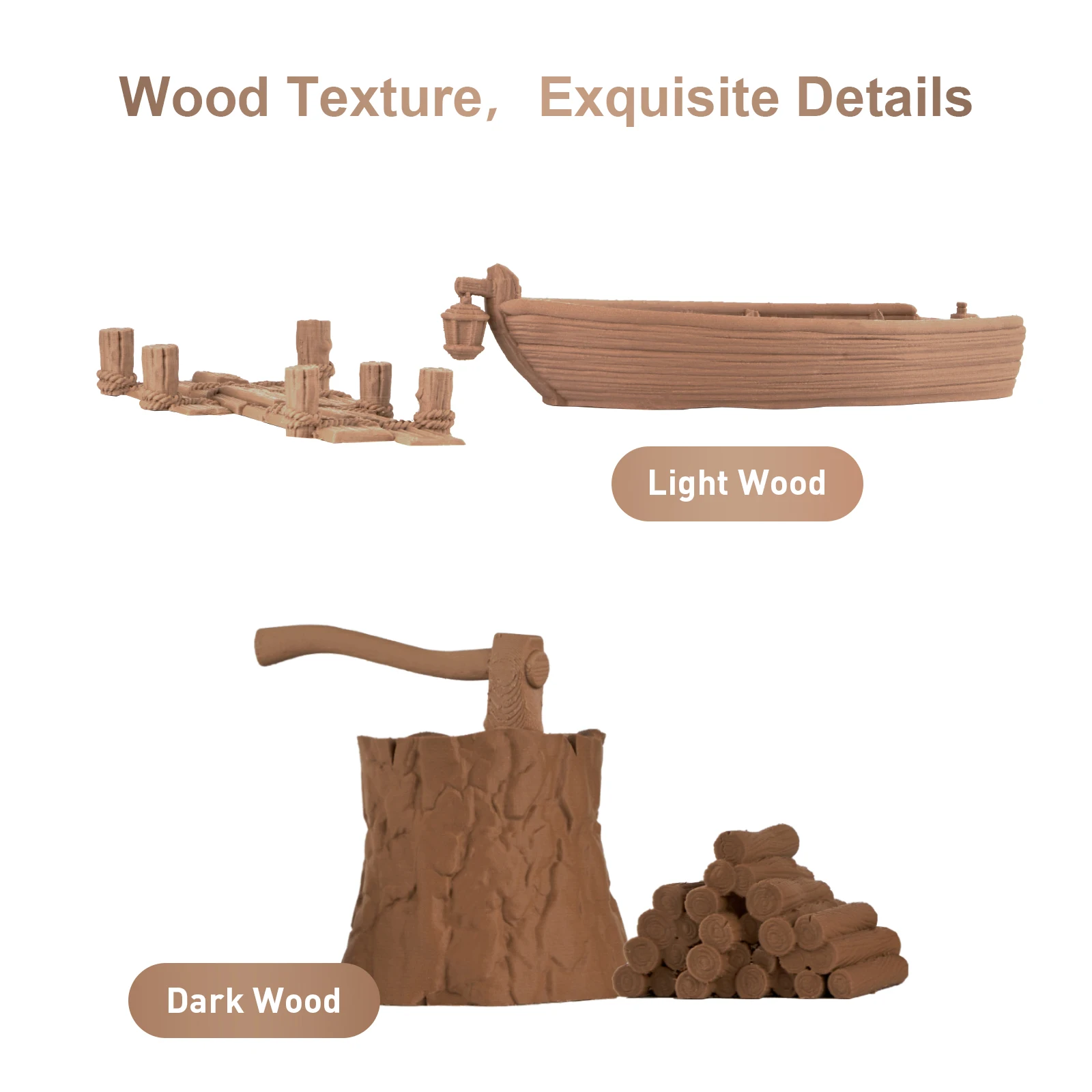ERYONE Wood PLA Filament 1.75mm, 3 kg (3 × 1 kg) – photo 2