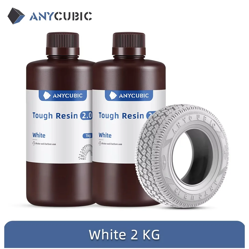 ANYCUBIC Tough Resin 2.0, 405nm, 1 kg or 2 kg, 2kg Tough2.0 WHITE