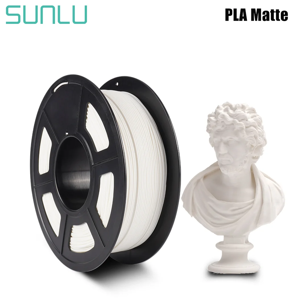SUNLU Matte PLA Filament 1.75mm, 1 kg Spool, White