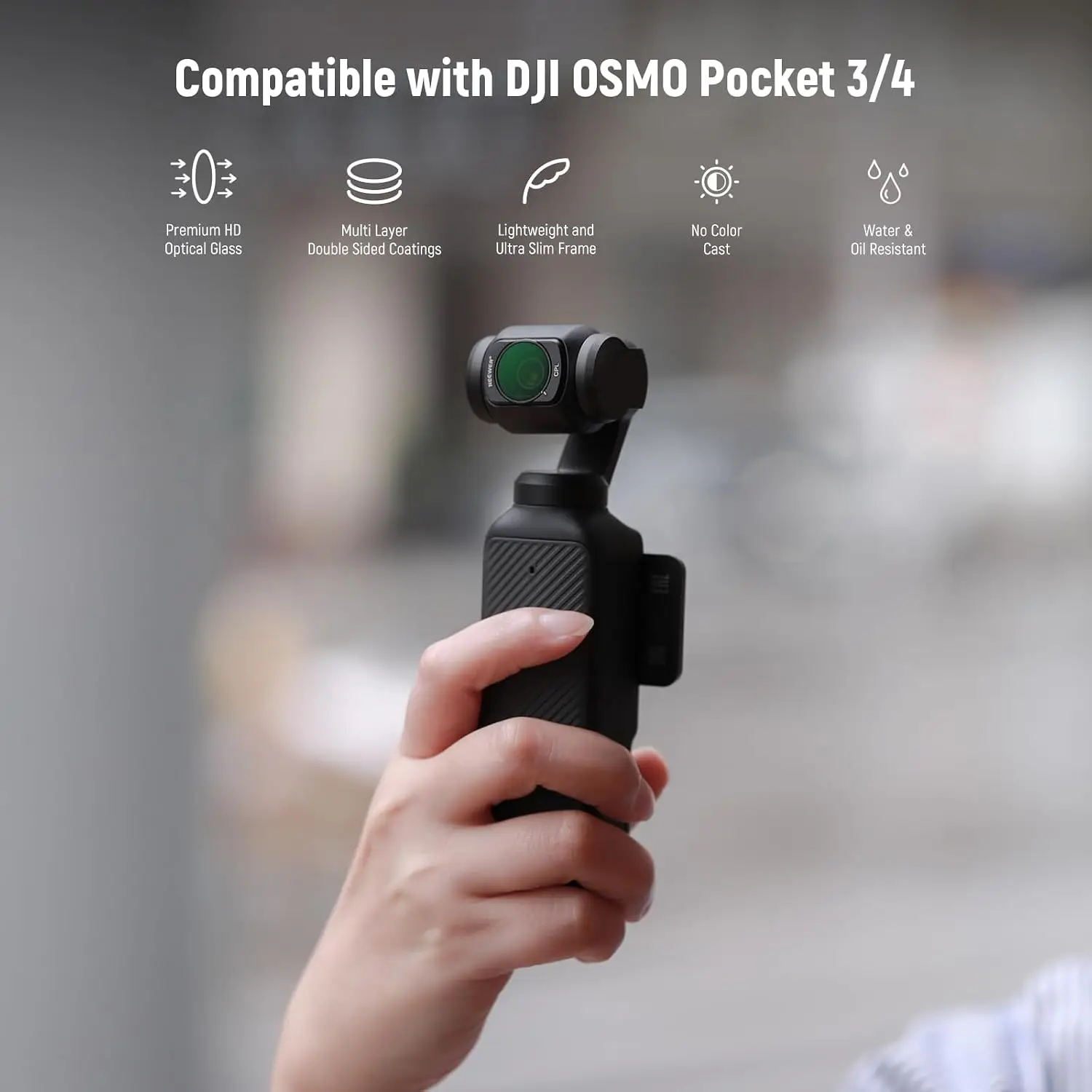 NEEWER CPL + ND16/ND64/ND256 Filter Kit for DJI Osmo Pocket 3 – photo 2