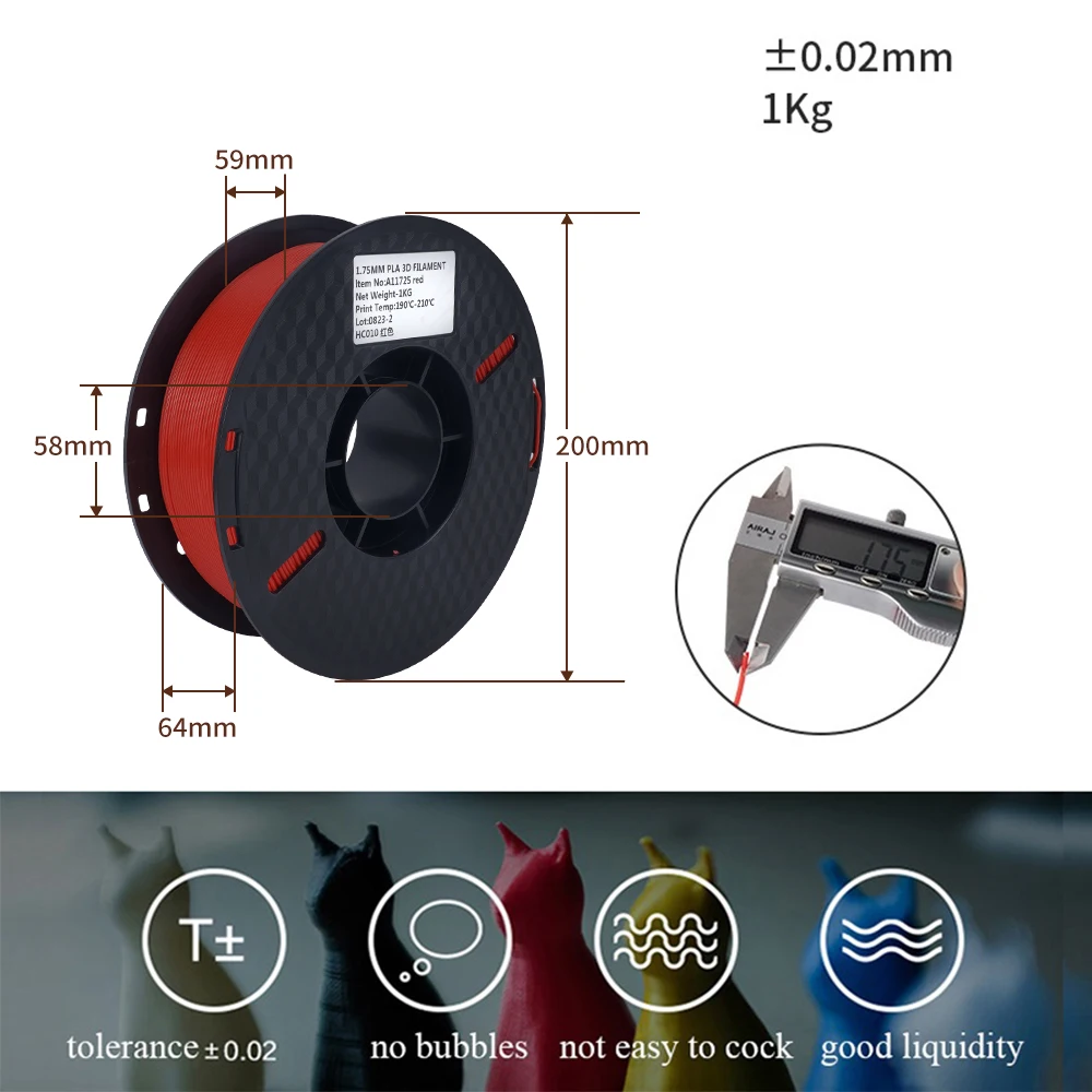 Kee Pang PLA Filament 1.75mm, 10 kg Set – photo 4