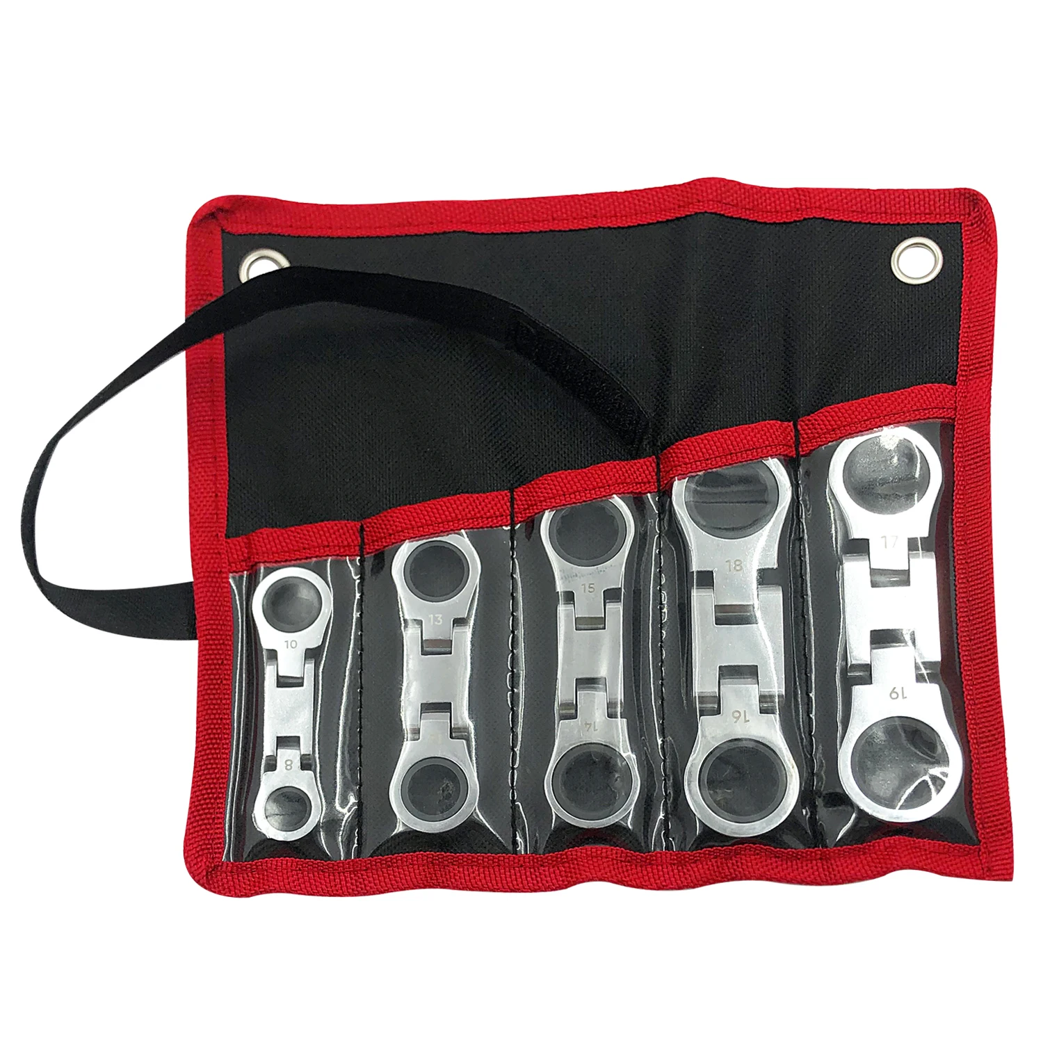 GOSWIFT 5-Piece Flex-Head Stubby Ratcheting Wrench Set, Metric – photo 2
