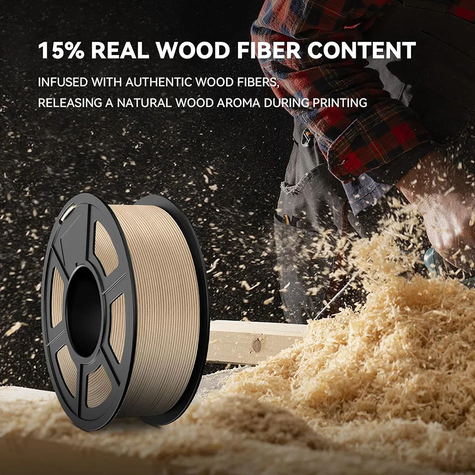 JAYO Wood PLA Filament 1.75mm, 2 × 1.1 kg – photo 5