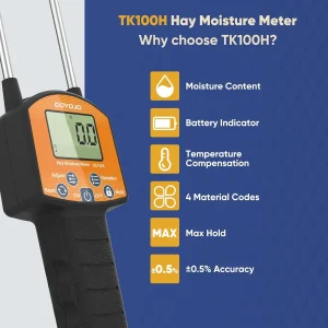 GOYOJO GS120A Hay Moisture Meter with Probe, 0–80%