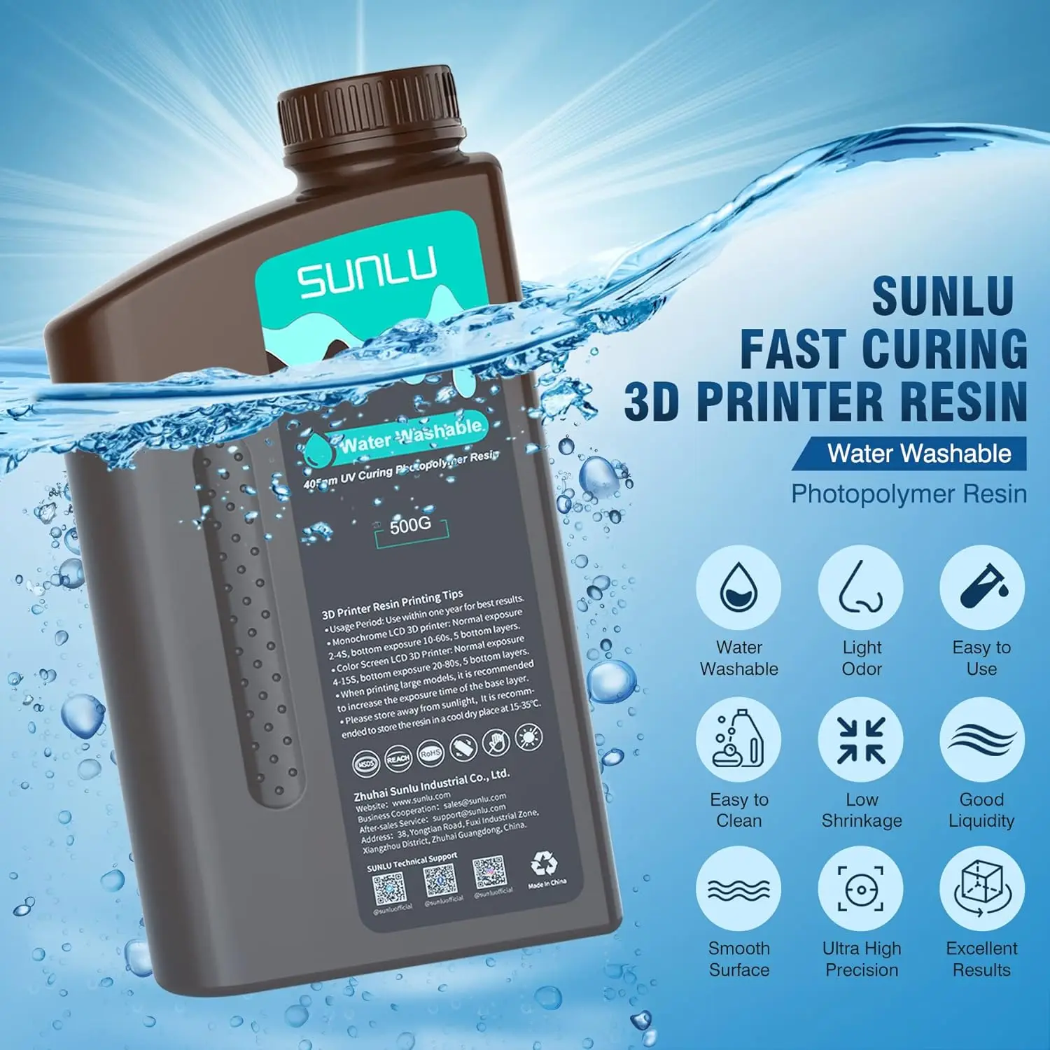 SUNLU Standard & ABS-Like UV Resin 405nm, 2 kg – photo 5