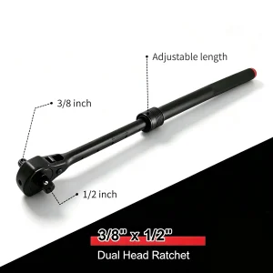 Dual-Head Telescoping Ratchet, 3/8" & 1/2" Drive