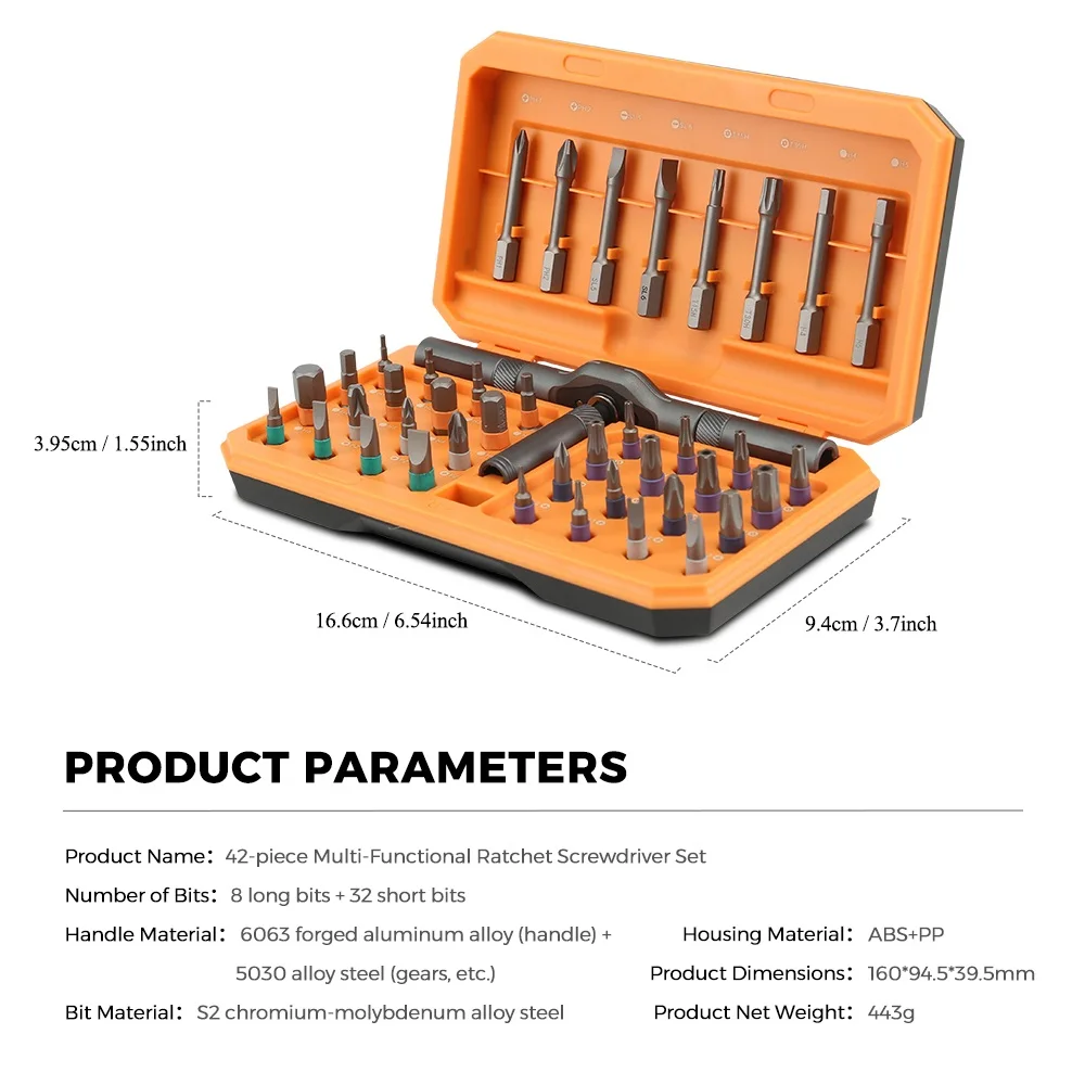 E·DURABLE 42-in-1 Ratcheting Precision Screwdriver Set – photo 6