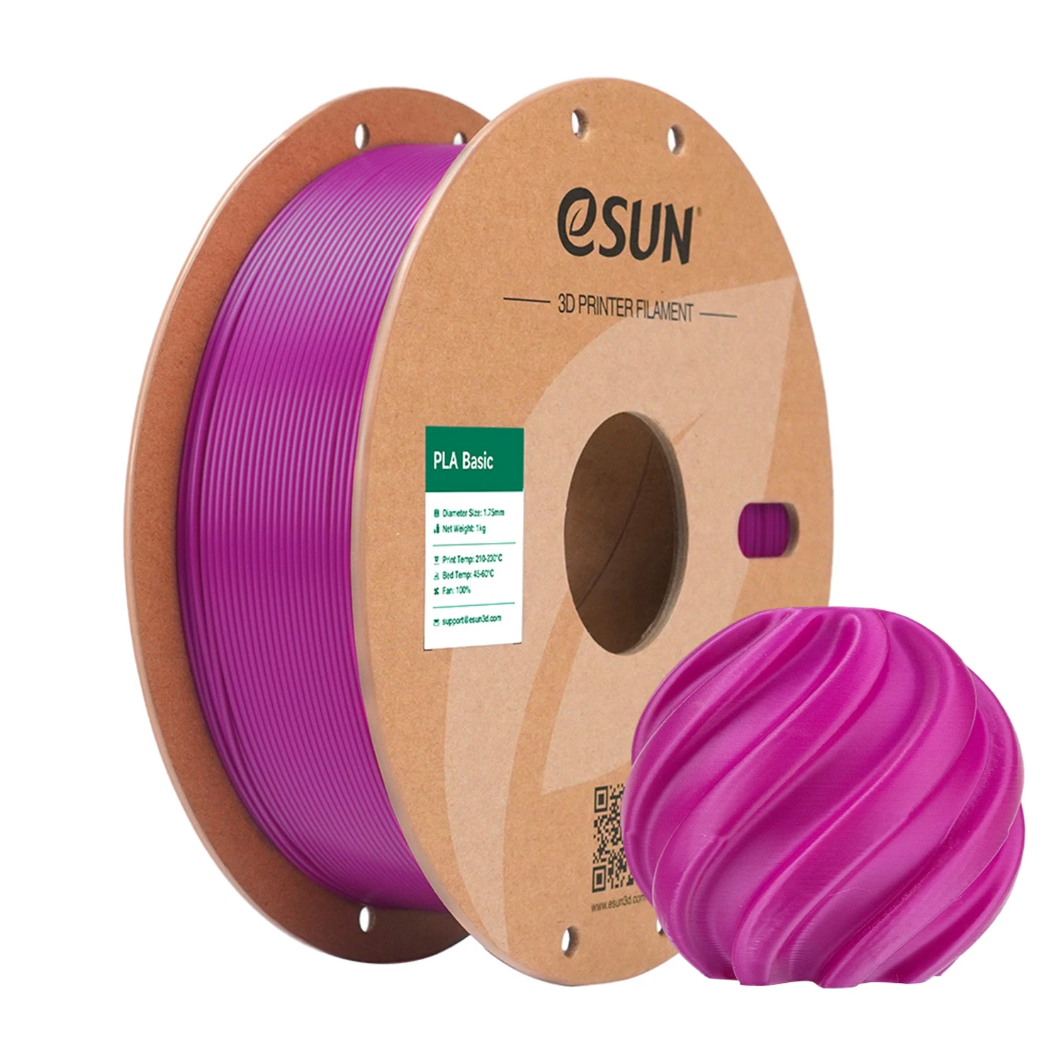 eSUN PLA Basic High Speed Filament 1.75mm, 1 kg Spool, Purple