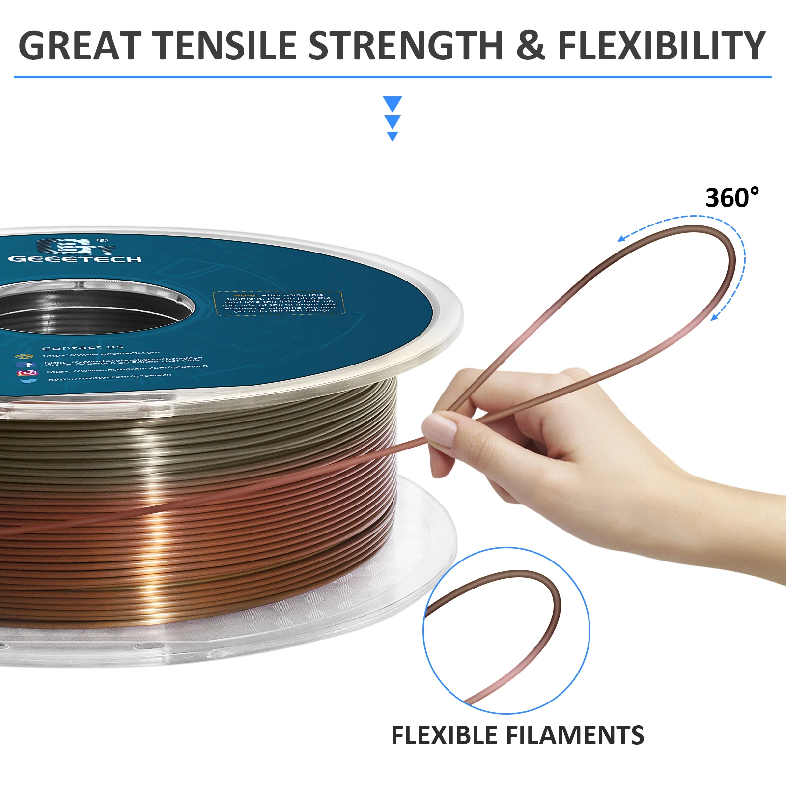 Geeetech Silk PLA Filament 1.75mm, 5 kg (5 × 1 kg) – photo 5