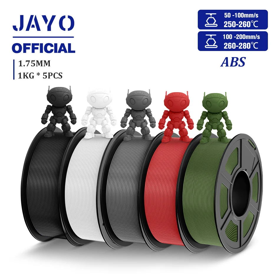 JAYO ABS Filament 1.75mm, 5 Rolls