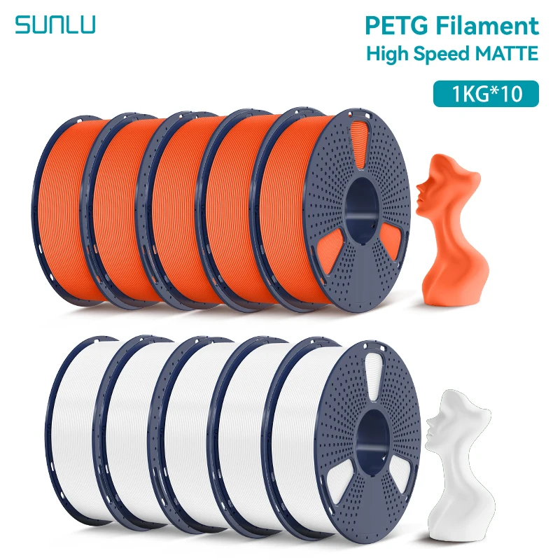 SUNLU High Speed Matte PETG Filament 1.75mm, 10 kg, WT OR