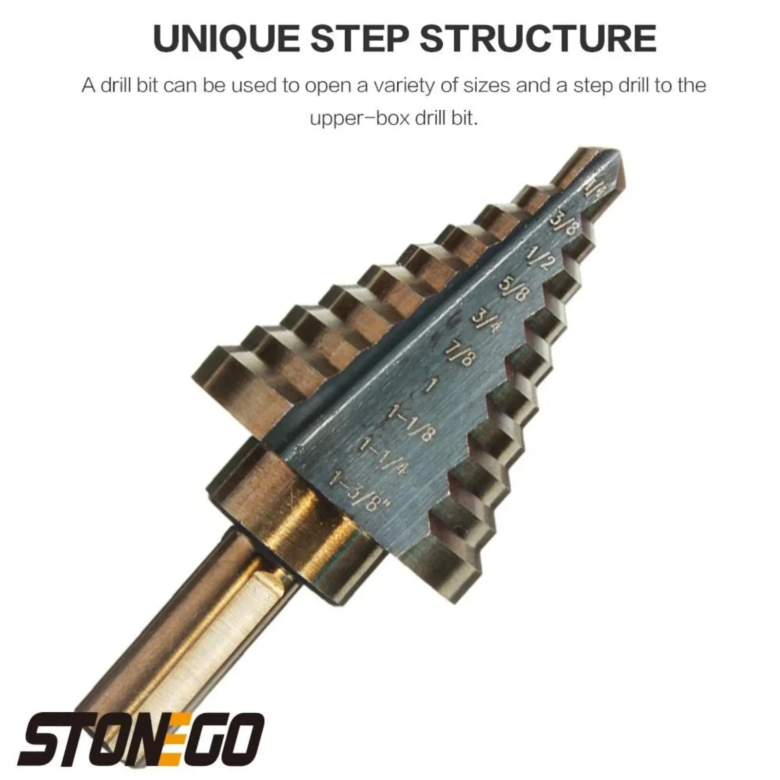 STONEGO Diamond Hole Saw & Cobalt Step Drill Bundle, 15 Pieces – photo 6