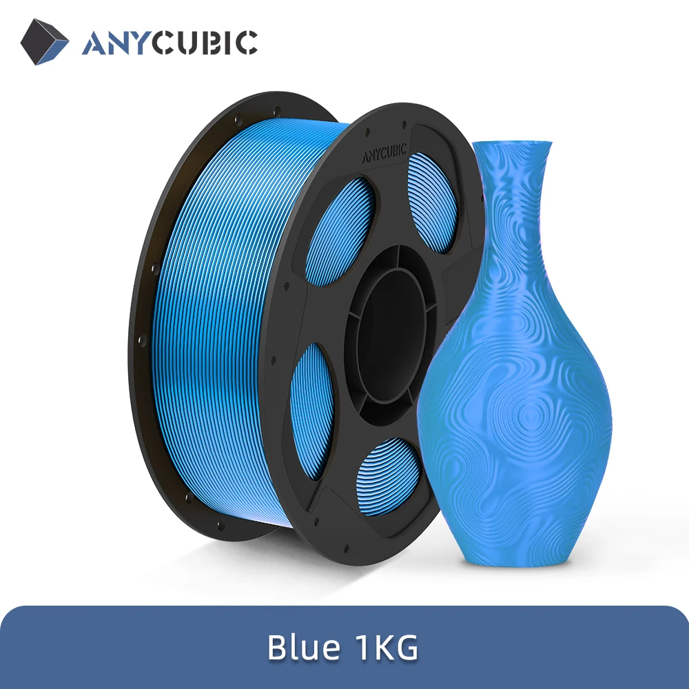 ANYCUBIC Silk PLA Filament 1.75mm, 1 kg Spool, 1KG Blue