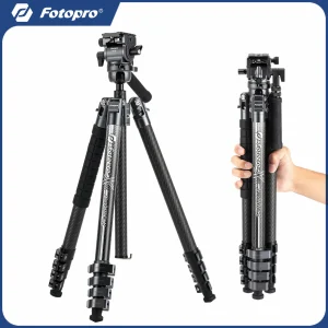 Fotopro X-Airfly Carbon Fiber Video Tripod, 64.5" (164 cm)