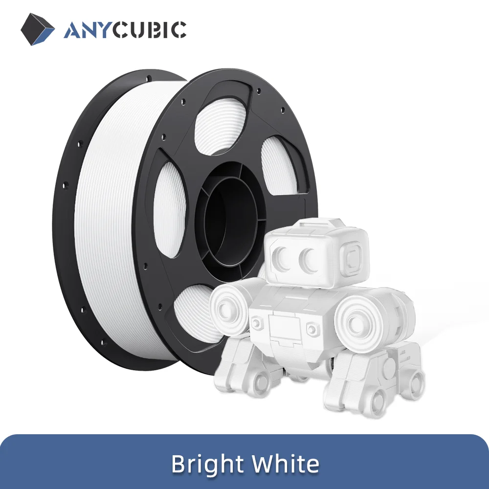 ANYCUBIC High Speed PLA Filament 1.75mm, 3 kg Spool, 3kg Bright White