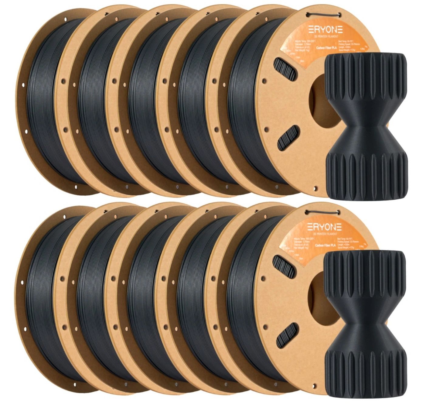ERYONE PLA Carbon Fiber Filament 1.75mm, Black, 1 kg – photo 2