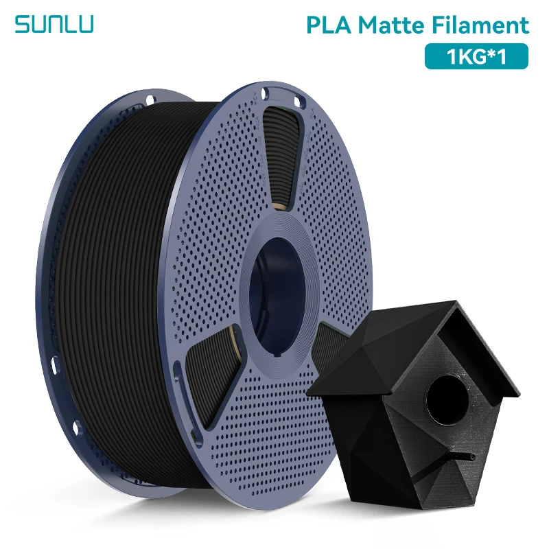 SUNLU PLA, PLA+ & PETG Filament 1.75mm, 1 kg Spool, PLA Matte Black