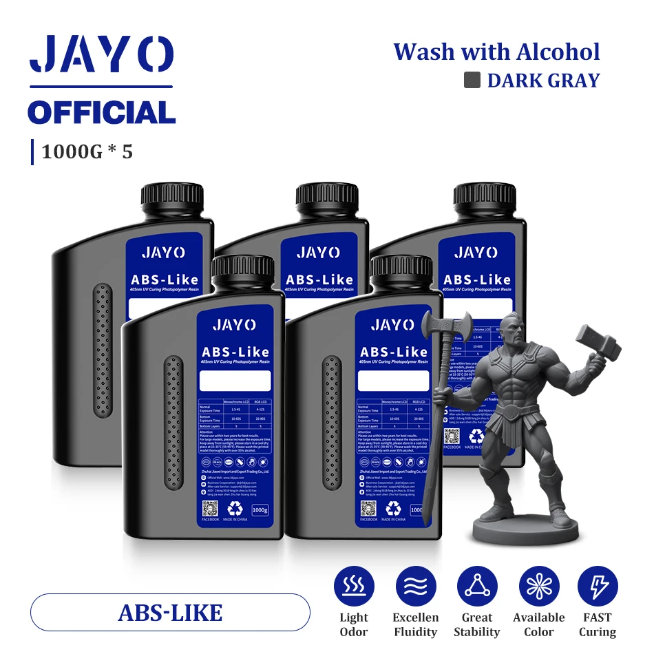 JAYO Standard & ABS-Like UV Resin 405nm, 5 kg, ABS-LIKE DPGY-5KG